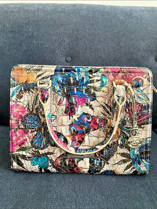 Brahmin Handbags - BRAHMIN Cami Satchel Floral Butterfly Multicolor handbag